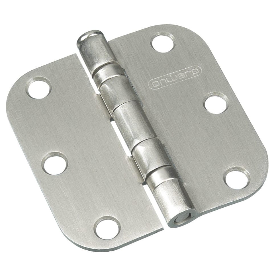 3" (76 mm) Full Mortise Ball Bearing Butt Hinge with 5/8" R alt 0