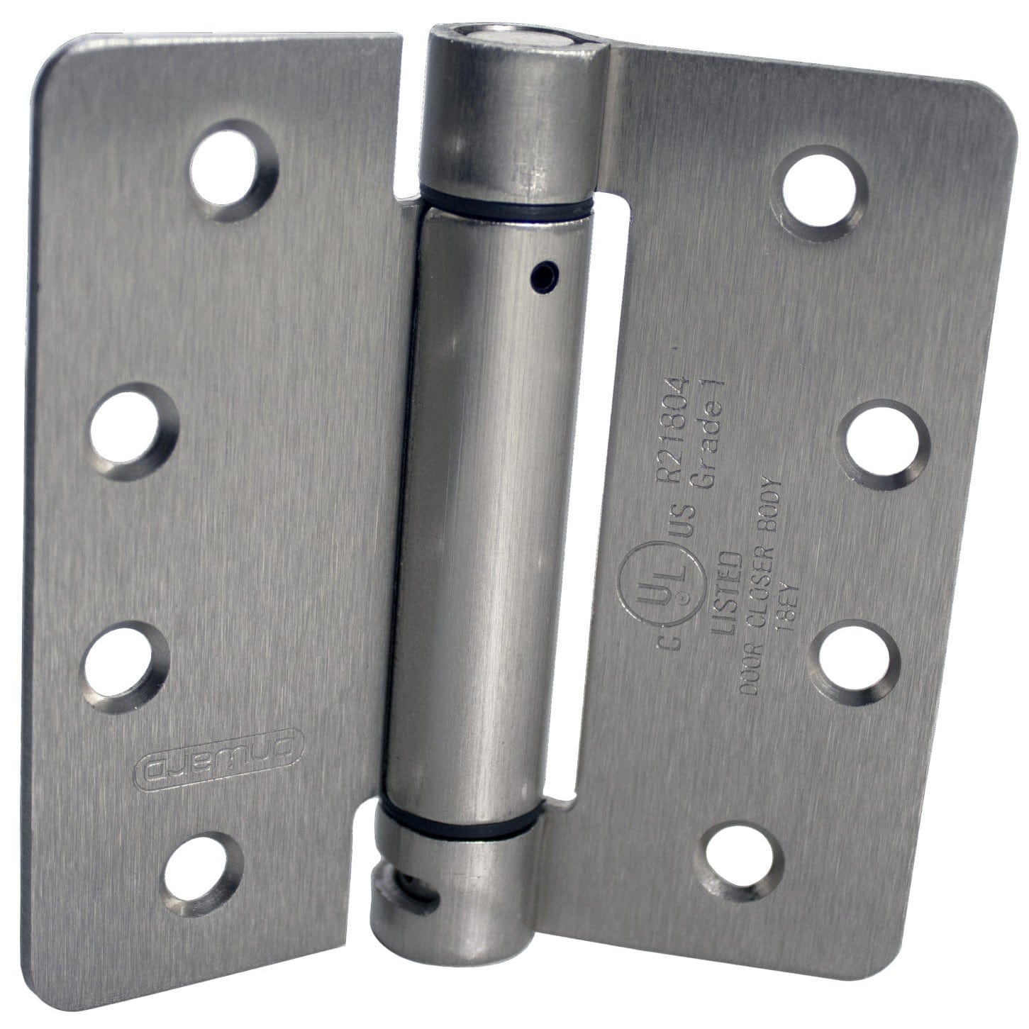 4" Full Mortise Adjustable Spring Hinge Brushed Nickel 1/4'' alt 0