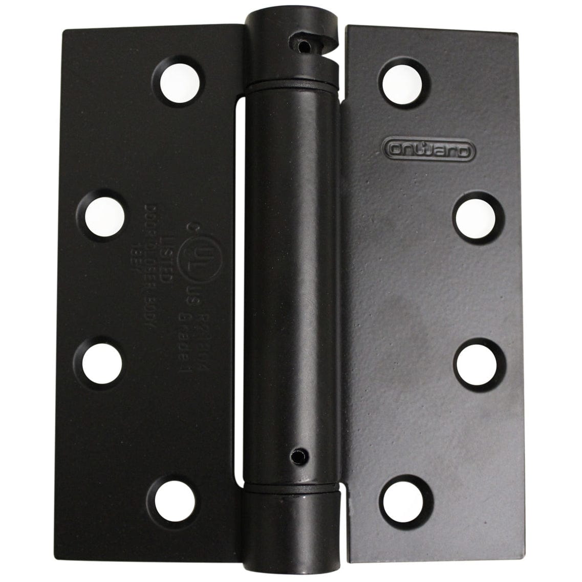 4-1/2" Full Mortise Adjustable Spring Hinge Flat Black Squar alt 0