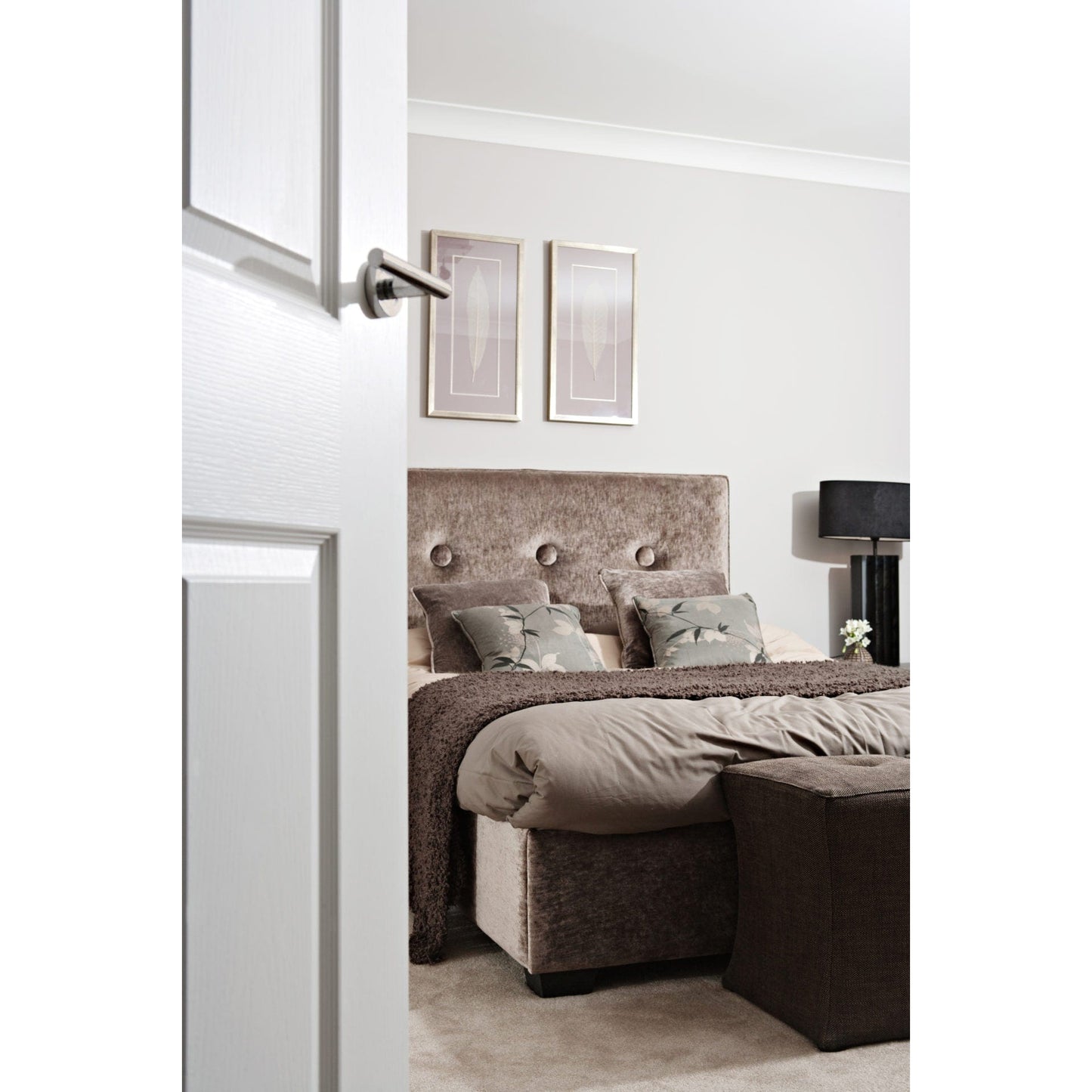 Bridwell Series Straight Levers Satin Nickel Left or Right Dummy alt 0