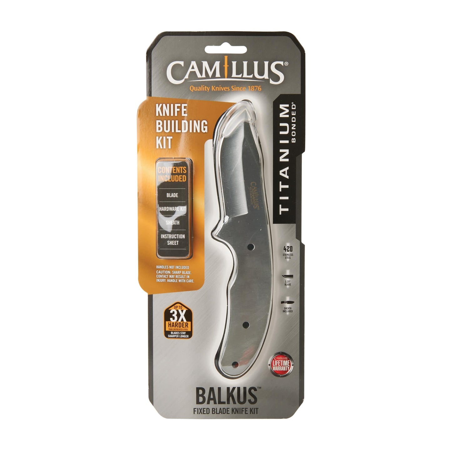 Balkus Fixed Blade Knife for Hunting and Fishing - 8" - Unfinished Kit alt 0