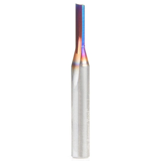 43500-K Single O Flute Plastic Cutting Router Bit 1/8"D  1/2"CH 1/4"SH 2"OL alt 0