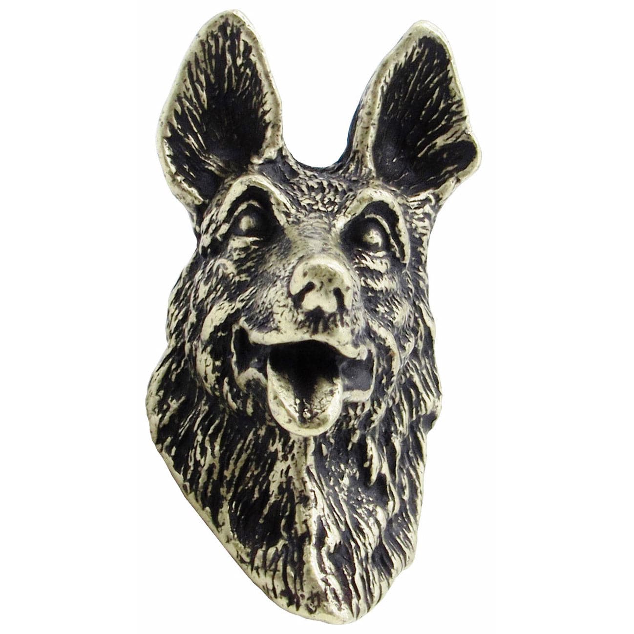 German Shepherd Knob Brass Oxide alt 0