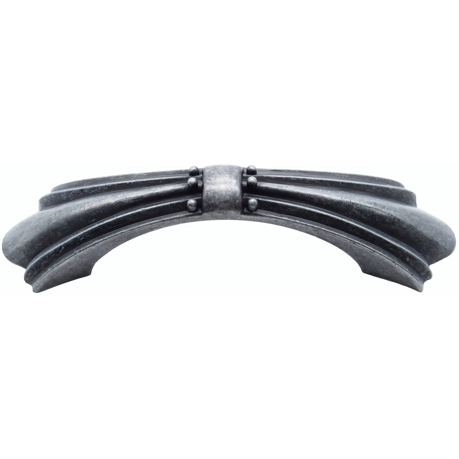 Beaded Elegance Dual Mount 3" or 3-3/4" Center Arched Pull Pewter Oxide alt 0