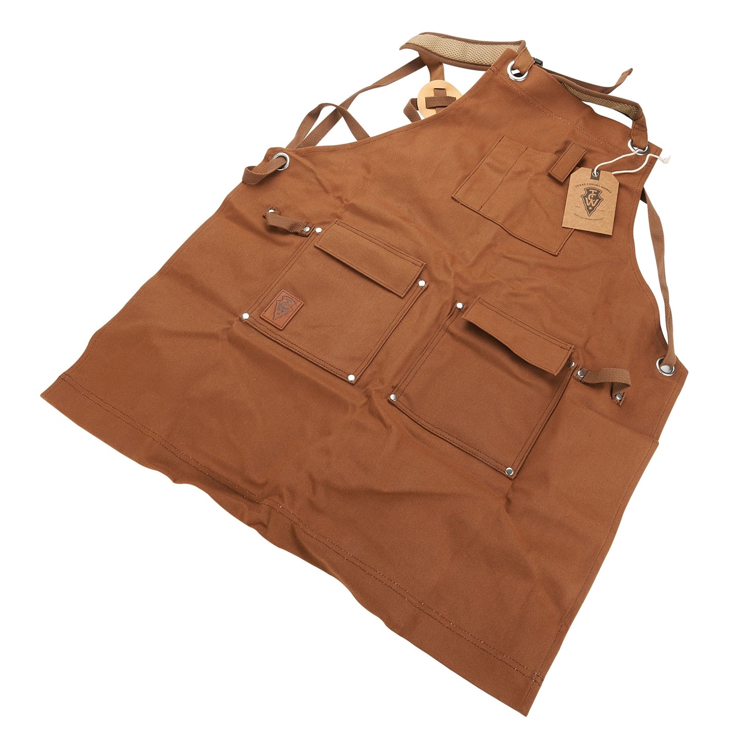 Texas Canvas Wares - 16 oz Waxed Canvas Apron - Brown alt 0