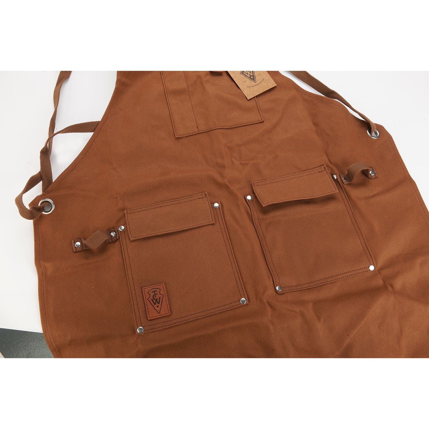Texas Canvas Wares - 16 oz Waxed Canvas Apron - Brown alt 0