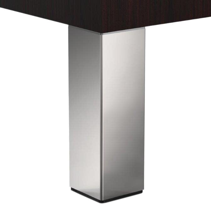 3-15/16" (100 mm) Adjustable Furniture Leg Chrome Pack of 4 alt 0