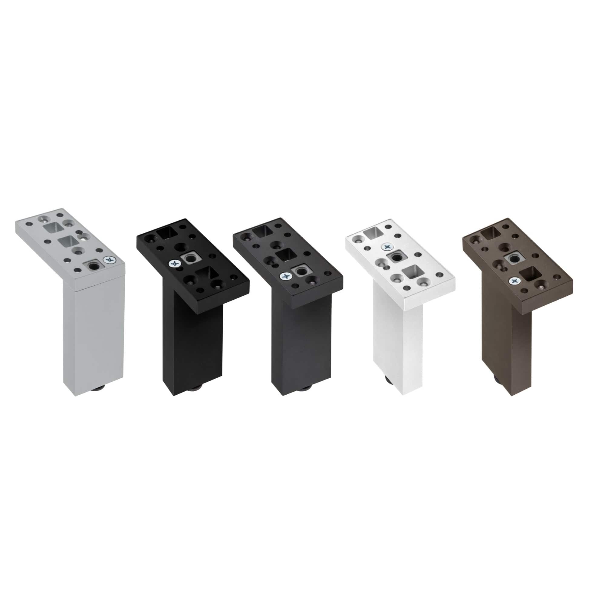 13-3/4" (350 mm) Adjustable Contemporary Versatile T or L Shaped Furniture Leg Dark Brown alt 0