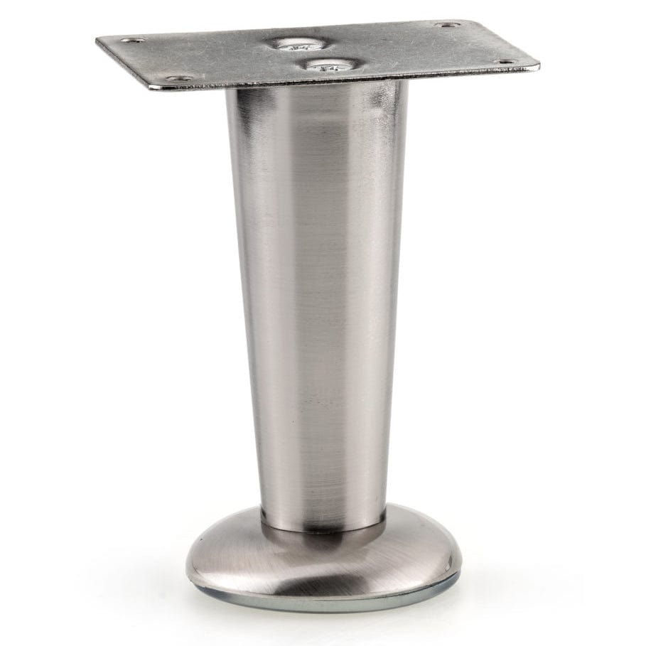 4-9/16" (116 mm) Contemporary Furniture Leg Brushed Nickel alt 0