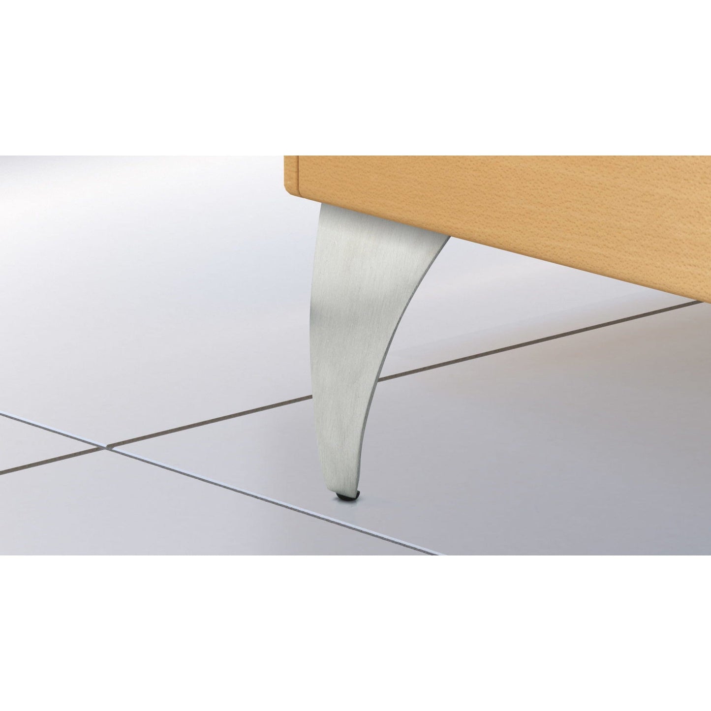 4" (102 mm) Aluminum Furniture Leg Brushed Aluminum alt 0