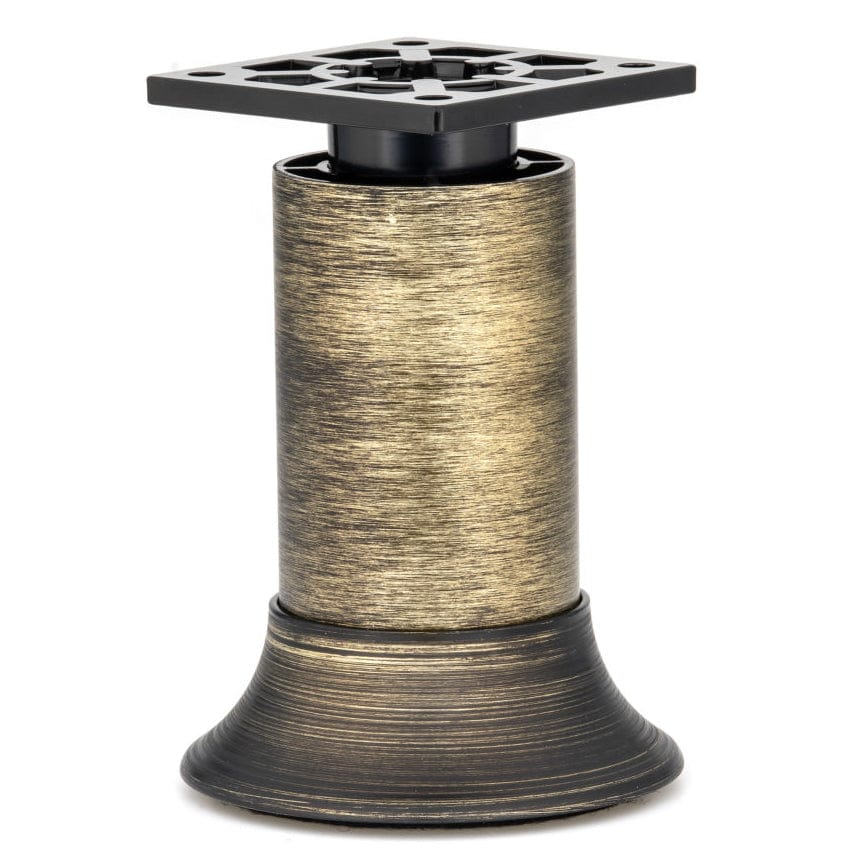 7-7/8" (200 mm) Vintage Adjustable Round Leg Rustic Brass alt 0