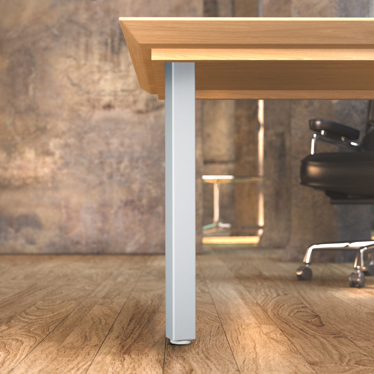 28" (711 mm) Adjustable Design Table Leg Aluminum Pack of 4 alt 0