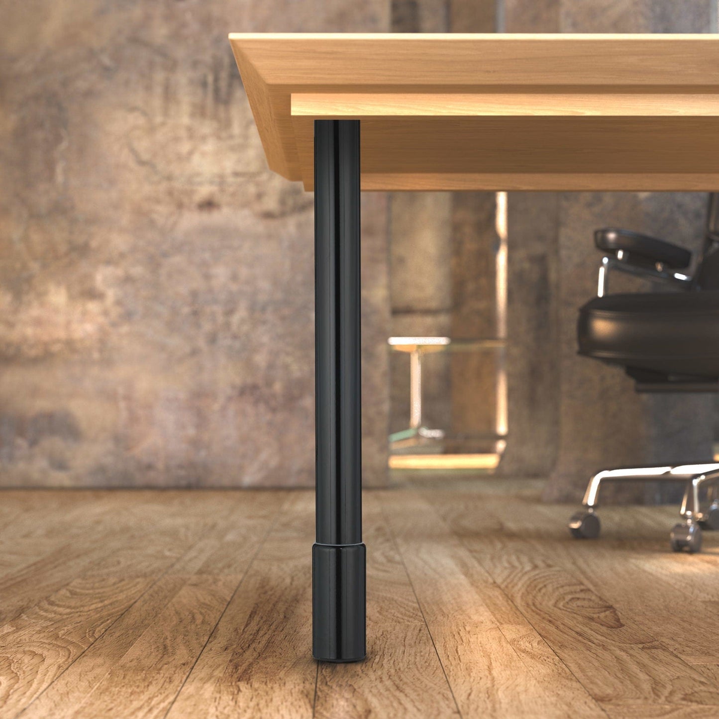 25-5/8" (650 mm) Adjustable Table Leg Black alt 0