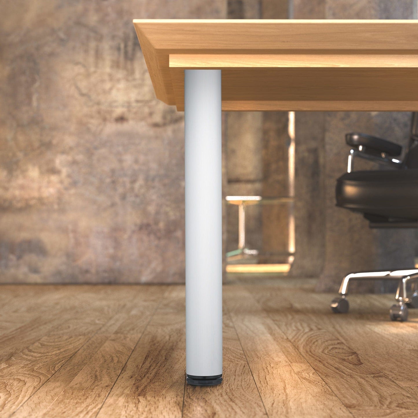 28" (710 mm) Adjustable Table Leg Aluminum alt 0