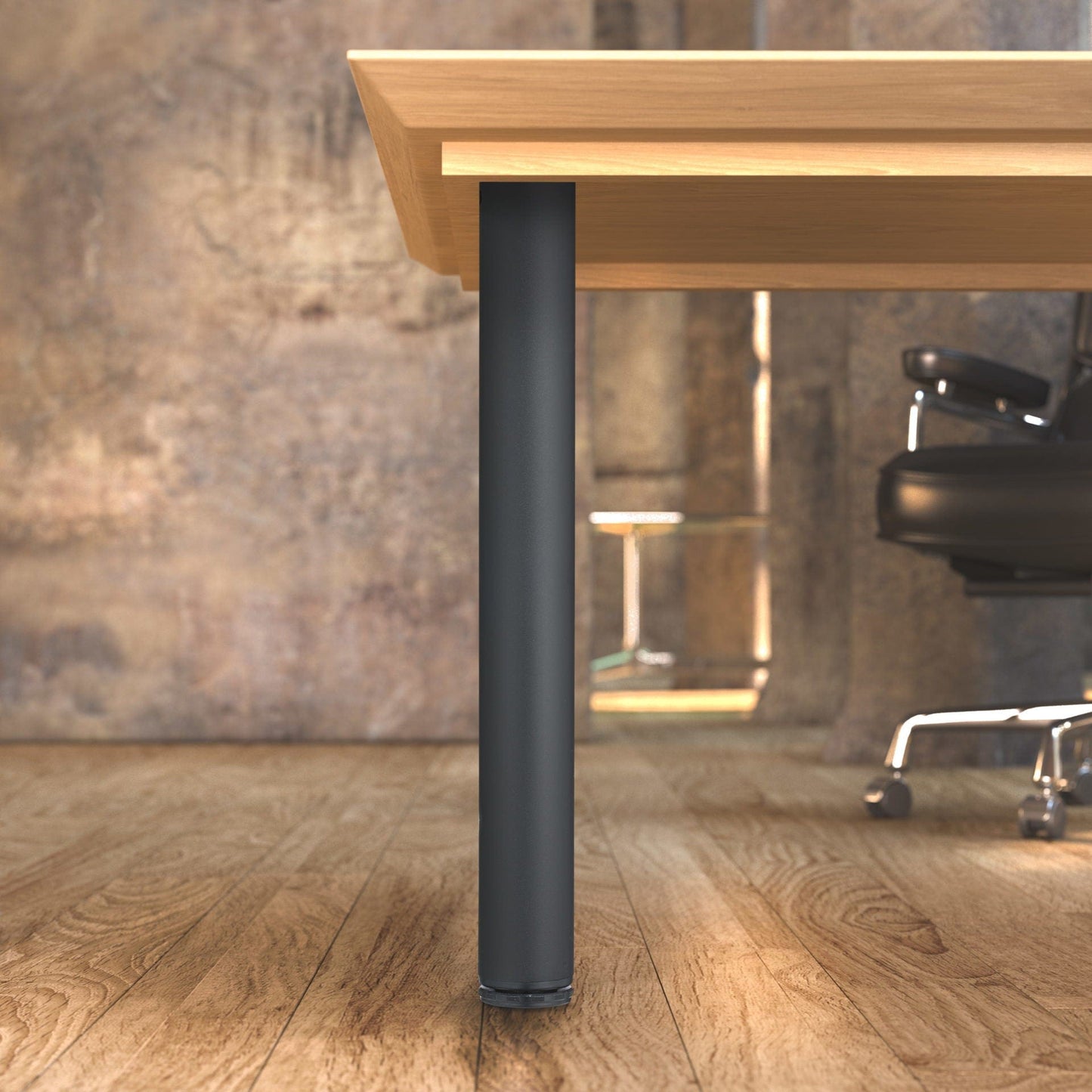 28" (710 mm) Adjustable Table Leg Matte Black alt 0