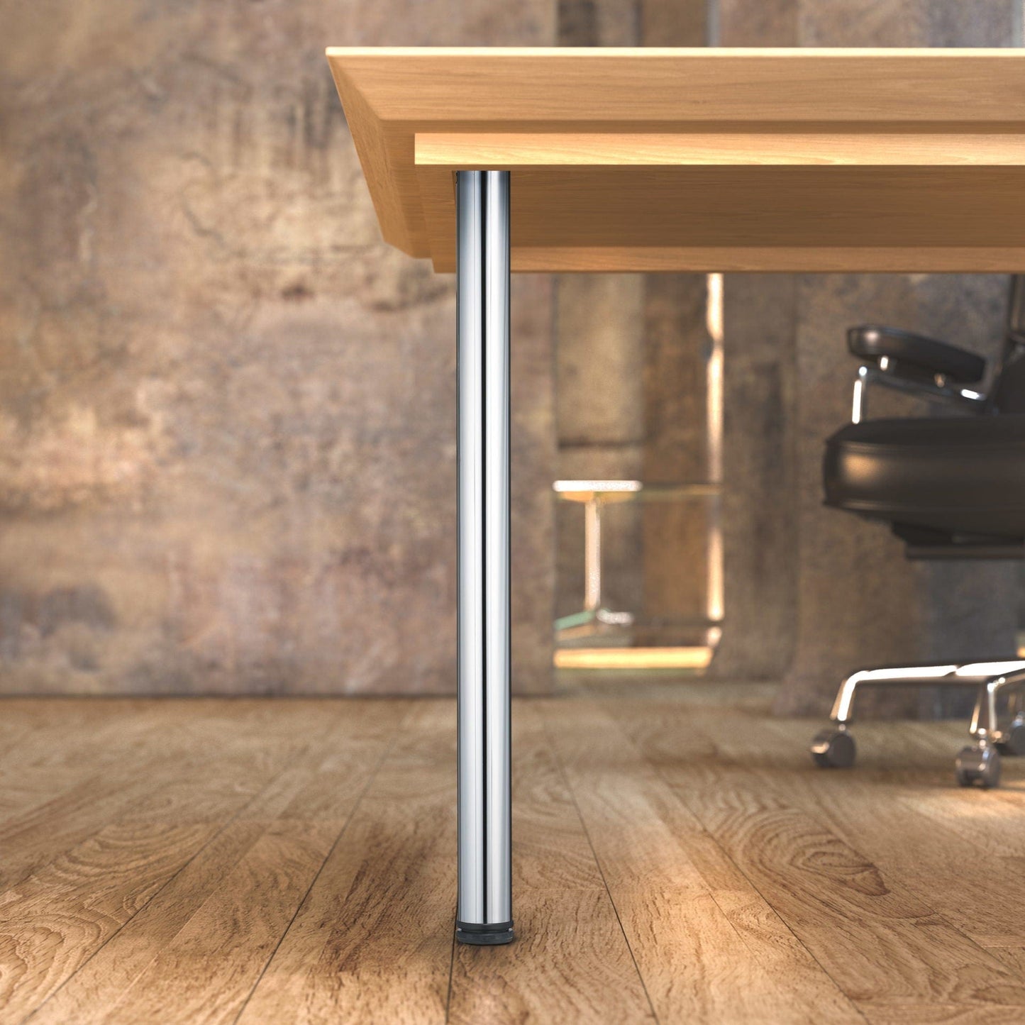 34-1/4" (870 mm) Adjustable Table Leg Chrome alt 0