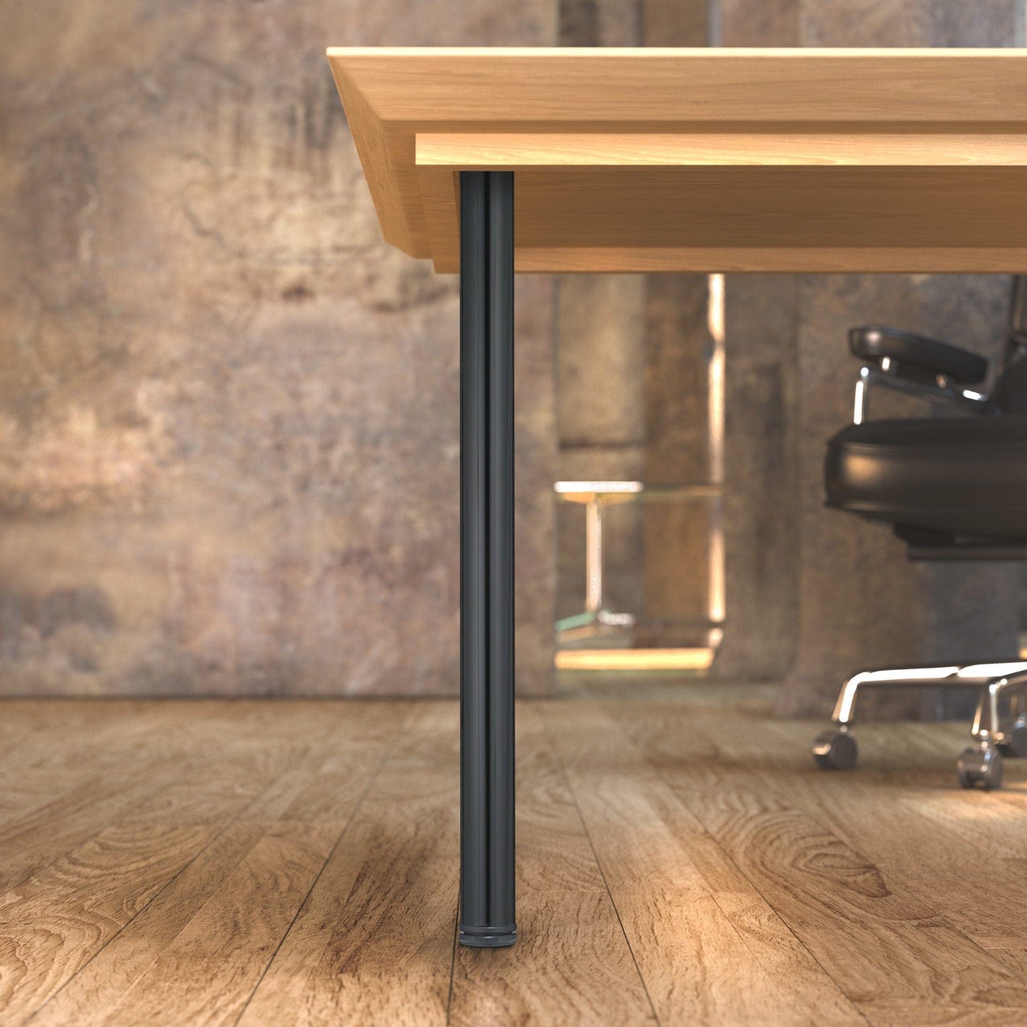 34-1/4" (870 mm) Adjustable Table Leg Black alt 0