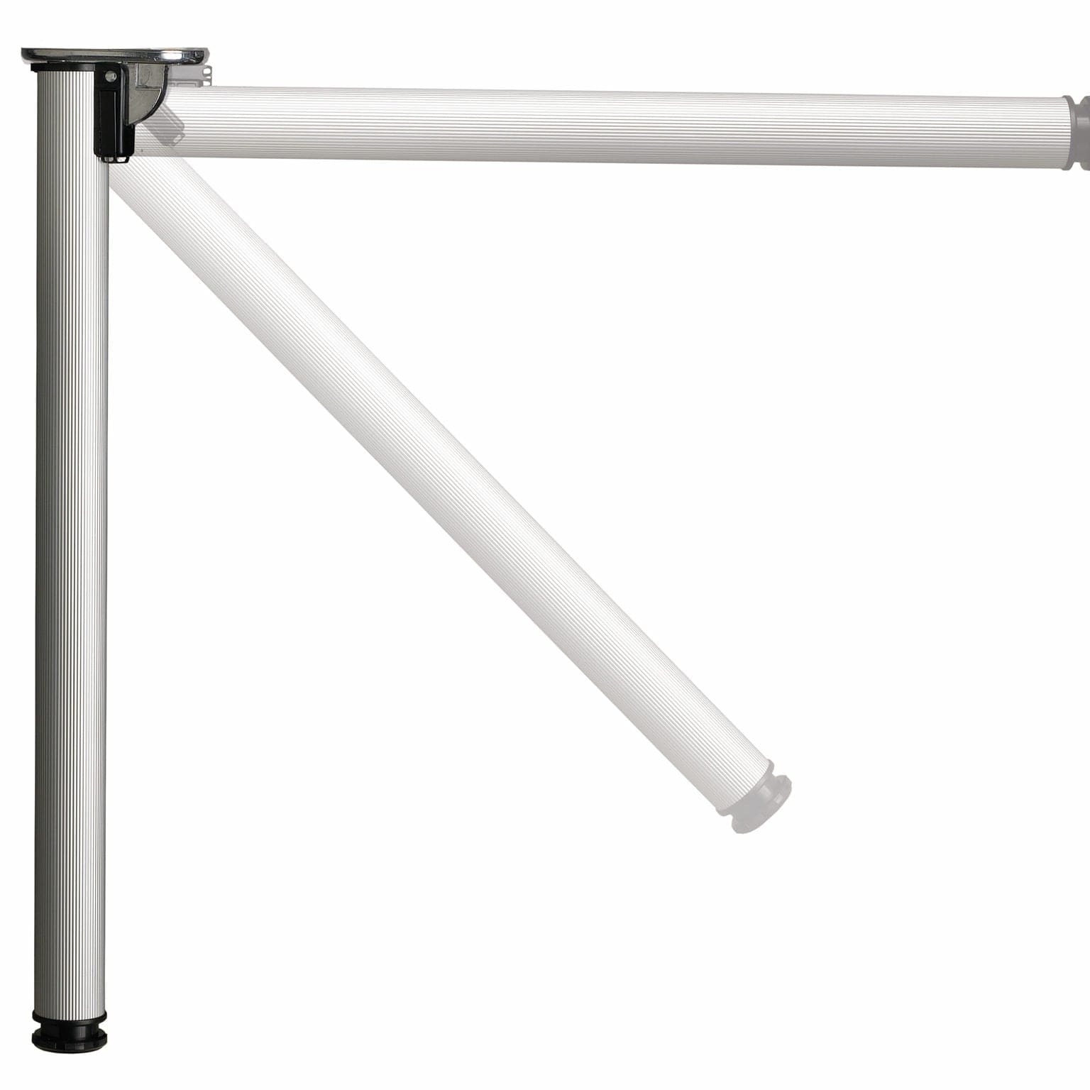 28" (711 mm) Folding AdjustableTable Leg Matte Black Adjustable alt 0