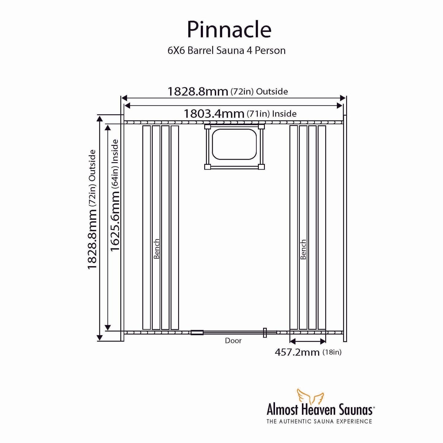 Pinnacle Barrel Sauna alt 2