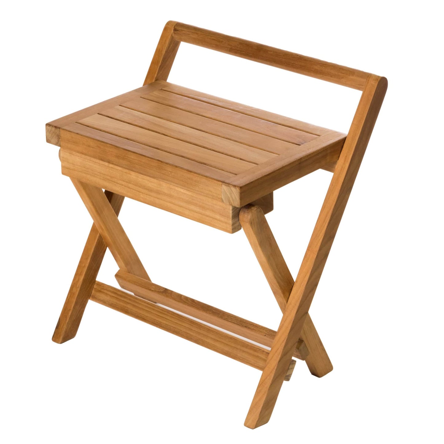 Folding Shower Bench 16" (40 cm) with Handle alt 0