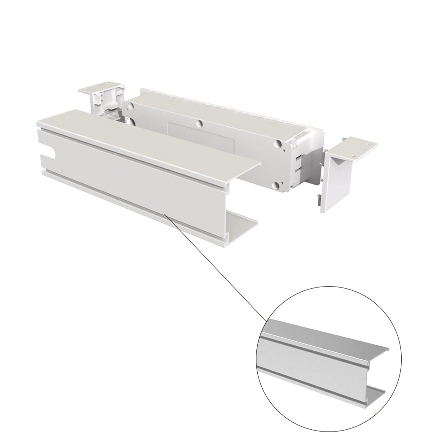 120 V Hanging Power Bar and USB Charging Station, White alt 0