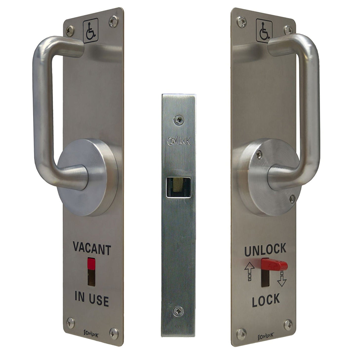 CL100 Cavity Sliders ADA Pocket Door Handle Privacyfor 1-3/8" Thick Door alt 0