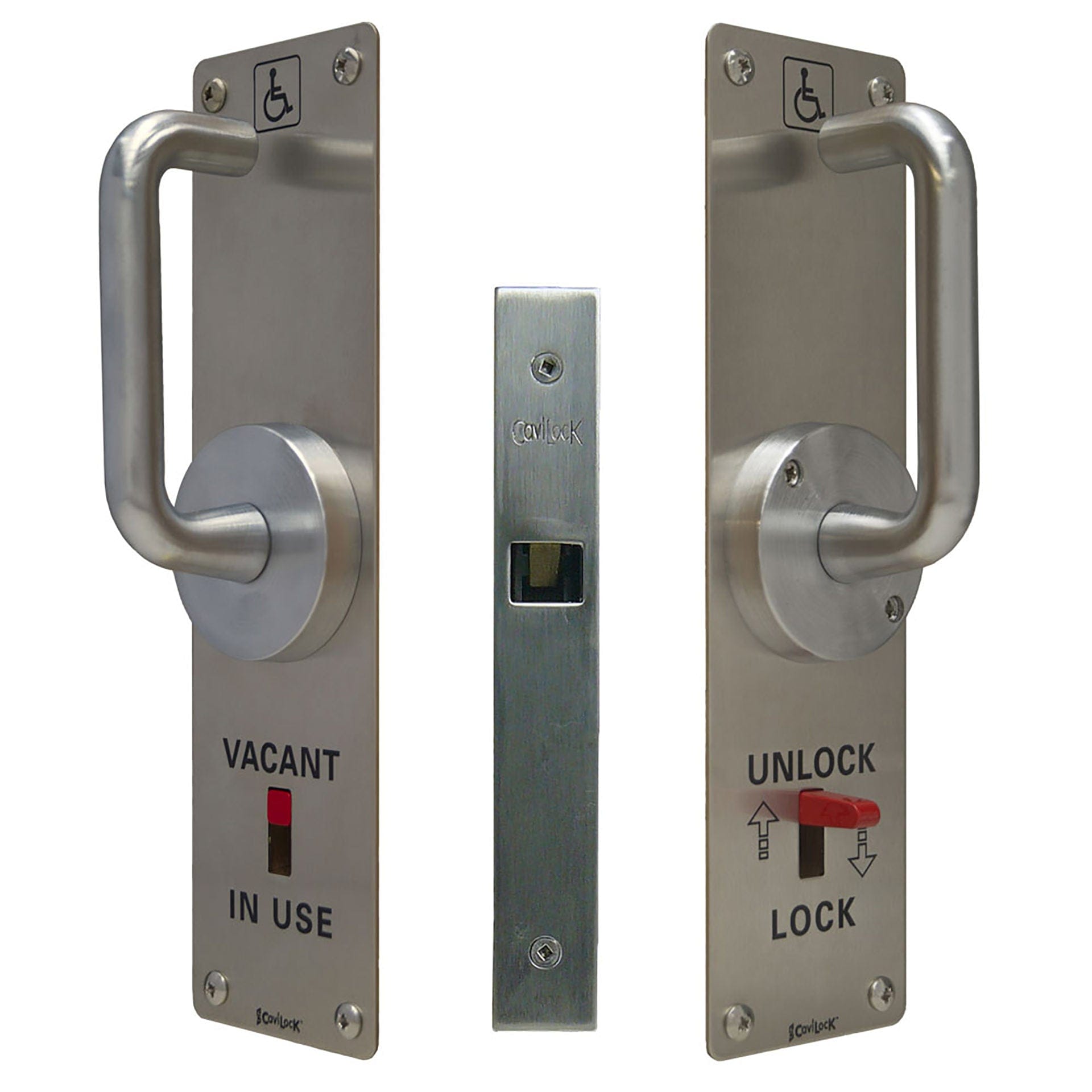 CL100 Cavity Sliders ADA Pocket Door Handle Privacyfor 1-3/8" Thick Door alt 0