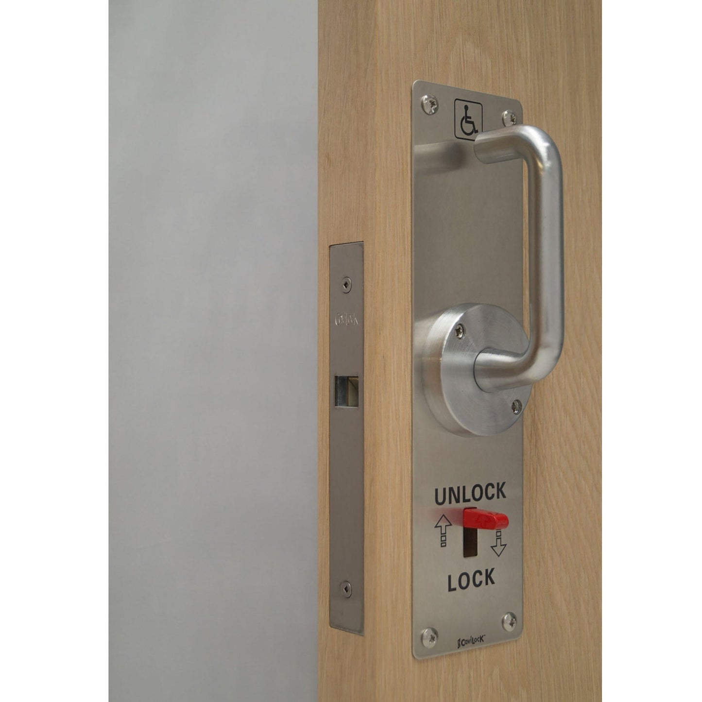 CL100 Cavity Sliders ADA Pocket Door Handle Privacyfor 1-3/8" Thick Door alt 0