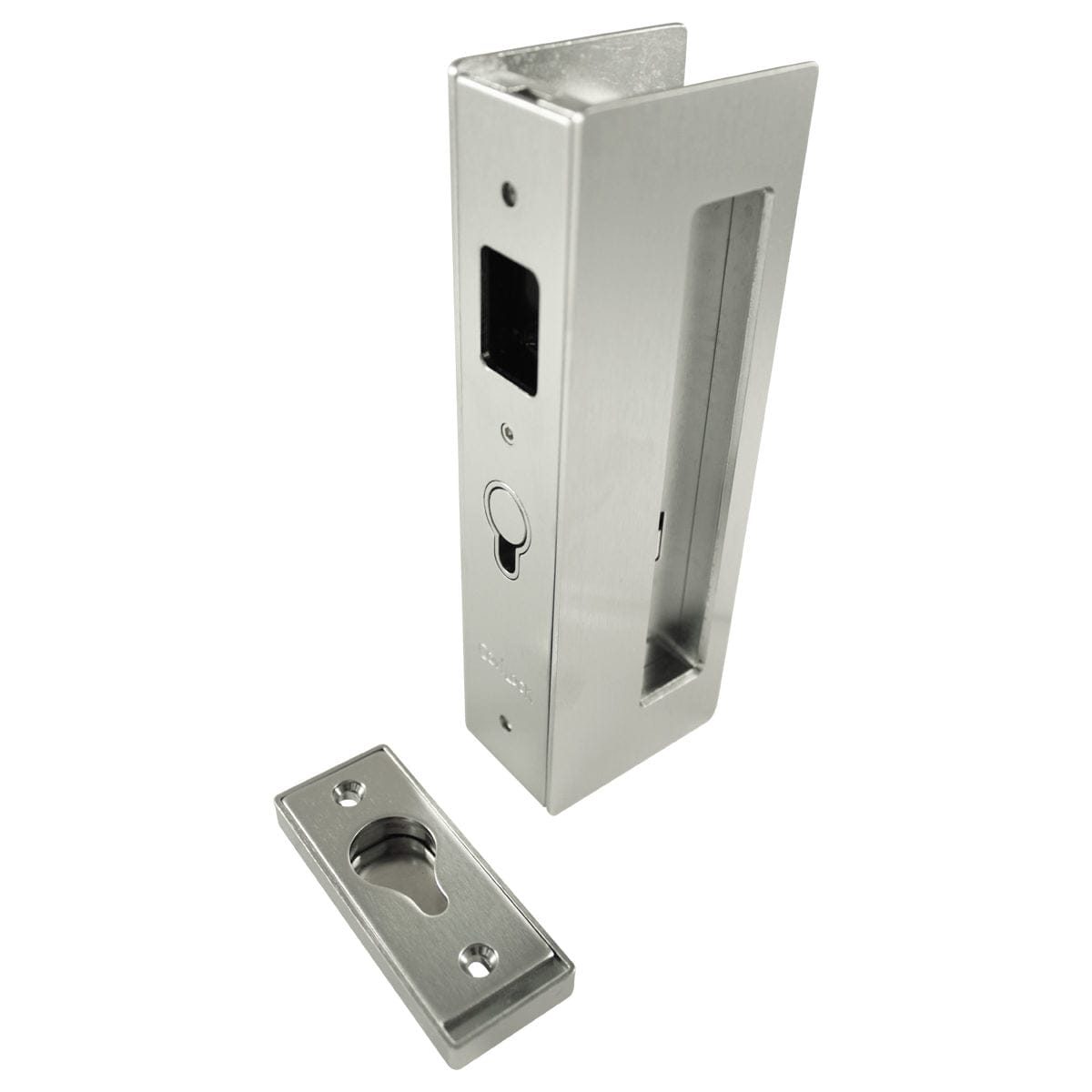 Cavity Sliders CL400 Magnetic Pocket Door Handle for 1-3/8" Door Satin Chrome LH Snib alt 0