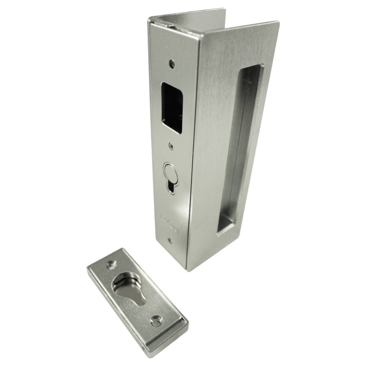 Cavity Sliders CL400 Magnetic Pocket Door Handle for 1-3/4" Door Satin Chrome LH Snib alt 0