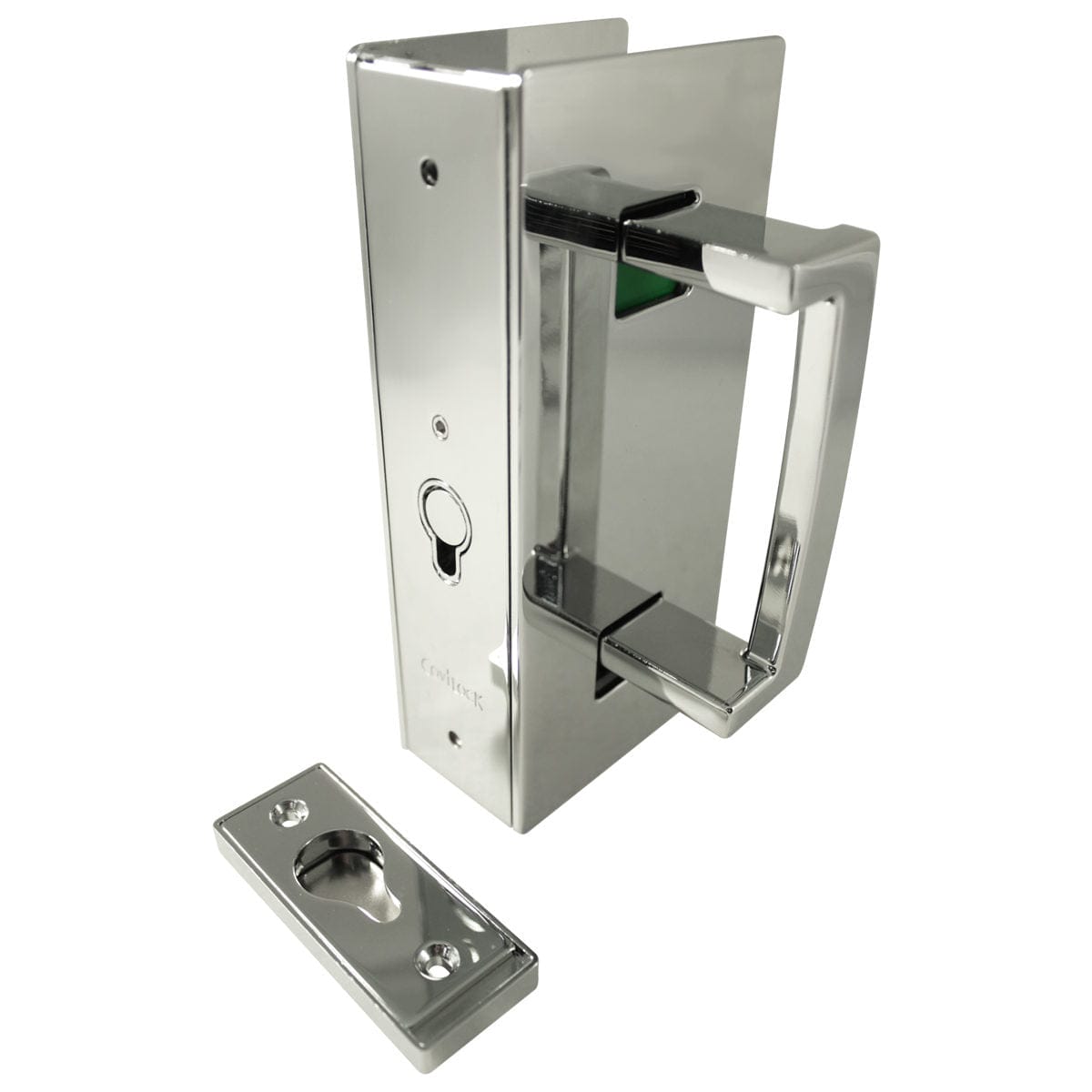 Cavity Sliders CL400 ADA Magnetic Pocket Door Handle for 1-3/4" Door Bright Chrome RH Snib alt 0