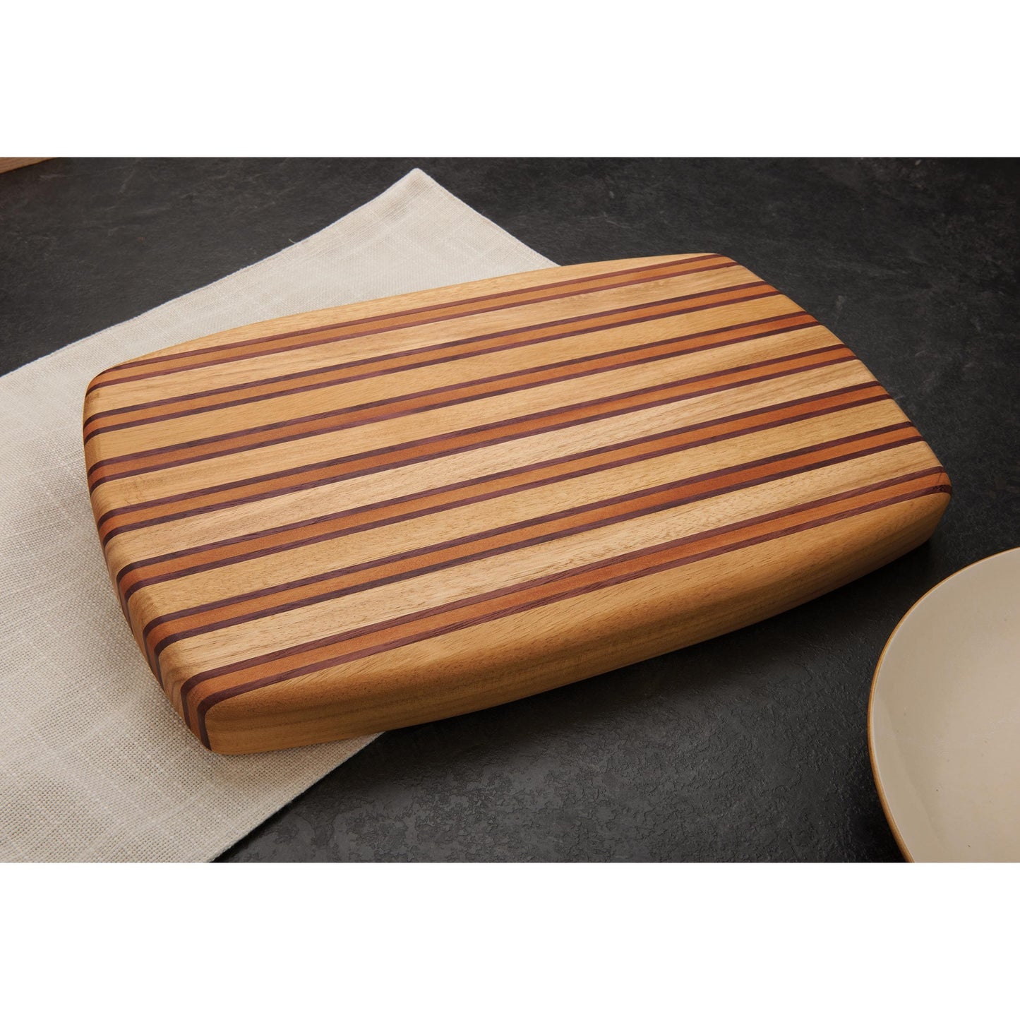 Exotic Cutting Board Kit - 1-1/2" x 10" x 16" - Angelim, Araracanga & Purpleheart alt 0