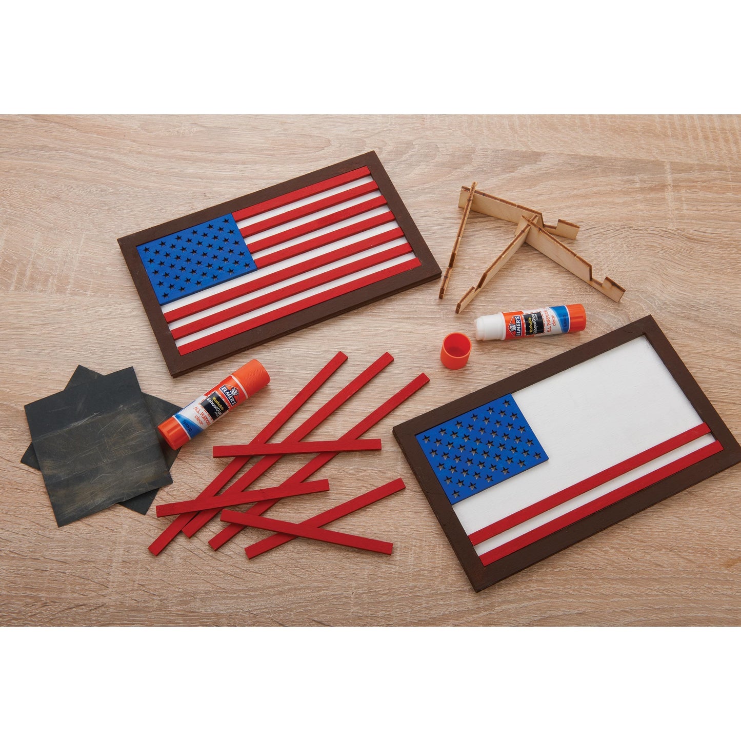 Build Your Own Wooden Flag Kit - 2 Pack alt 0