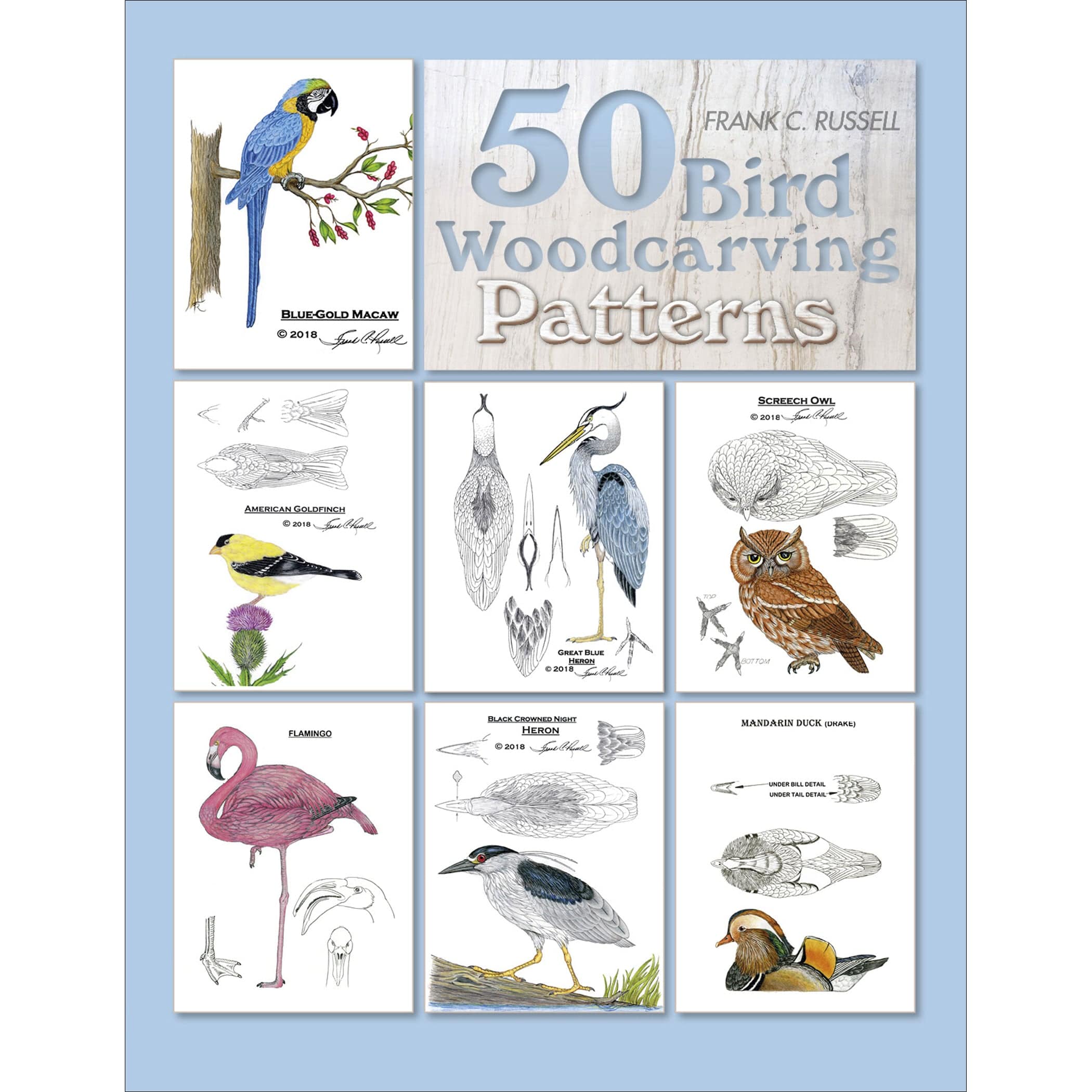 50 Bird Carving Patterns Woodcraft