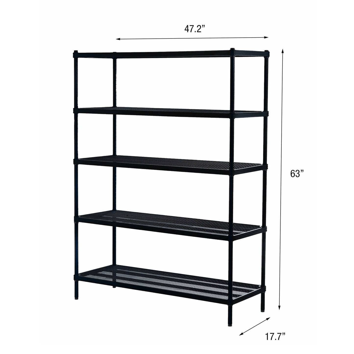 MeshWorks Shelving 5 Tier Black alt 0