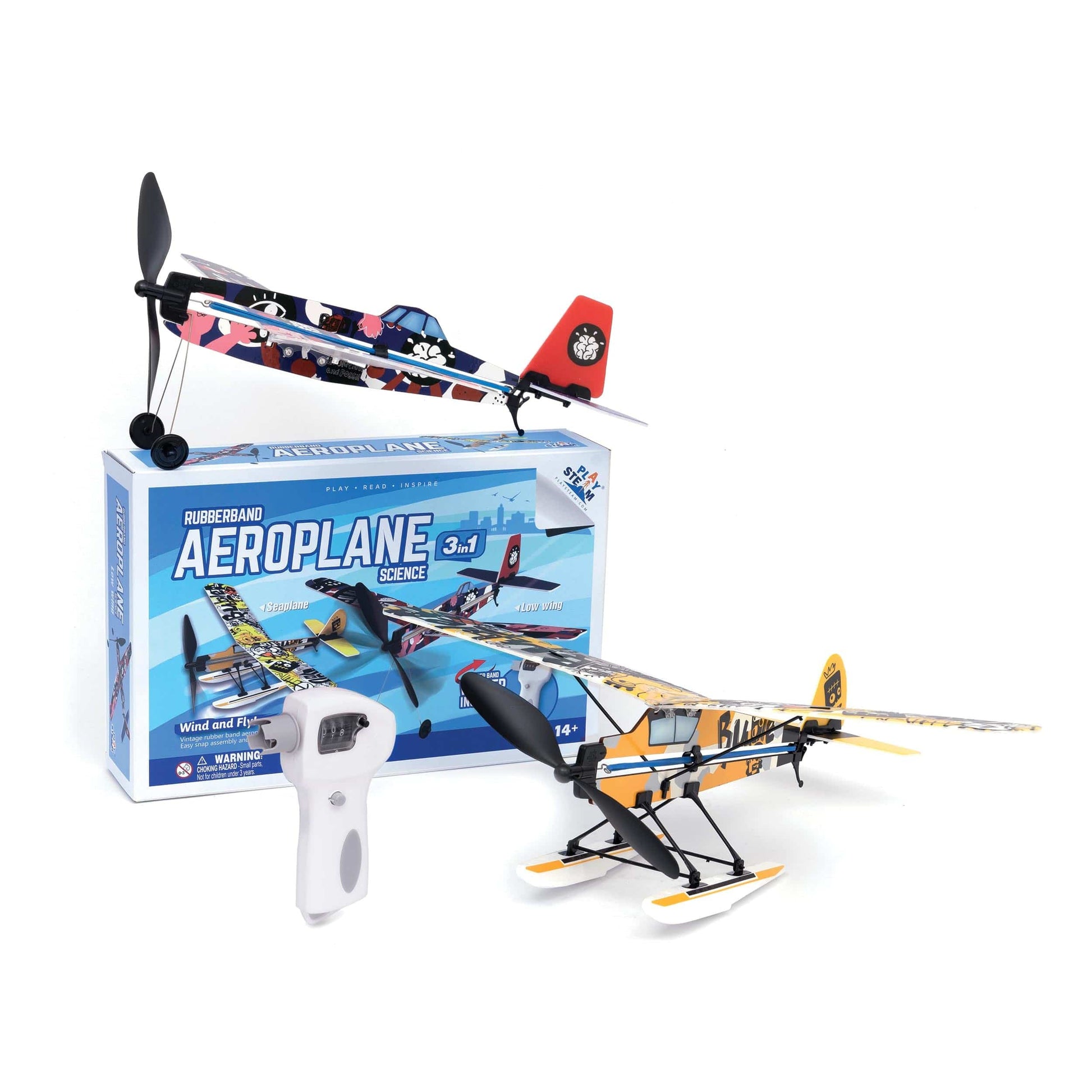 Rubberband Aeroplane Science - 3 in 1 Kit with Winder alt 0