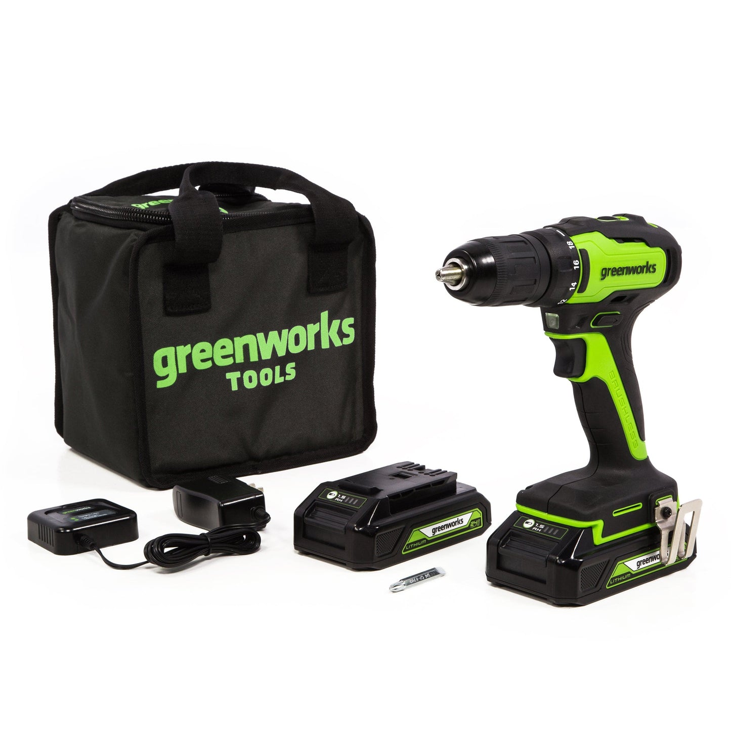 GW 24V BL Drill Kit with Two 2AH Batteries and Charger alt 0