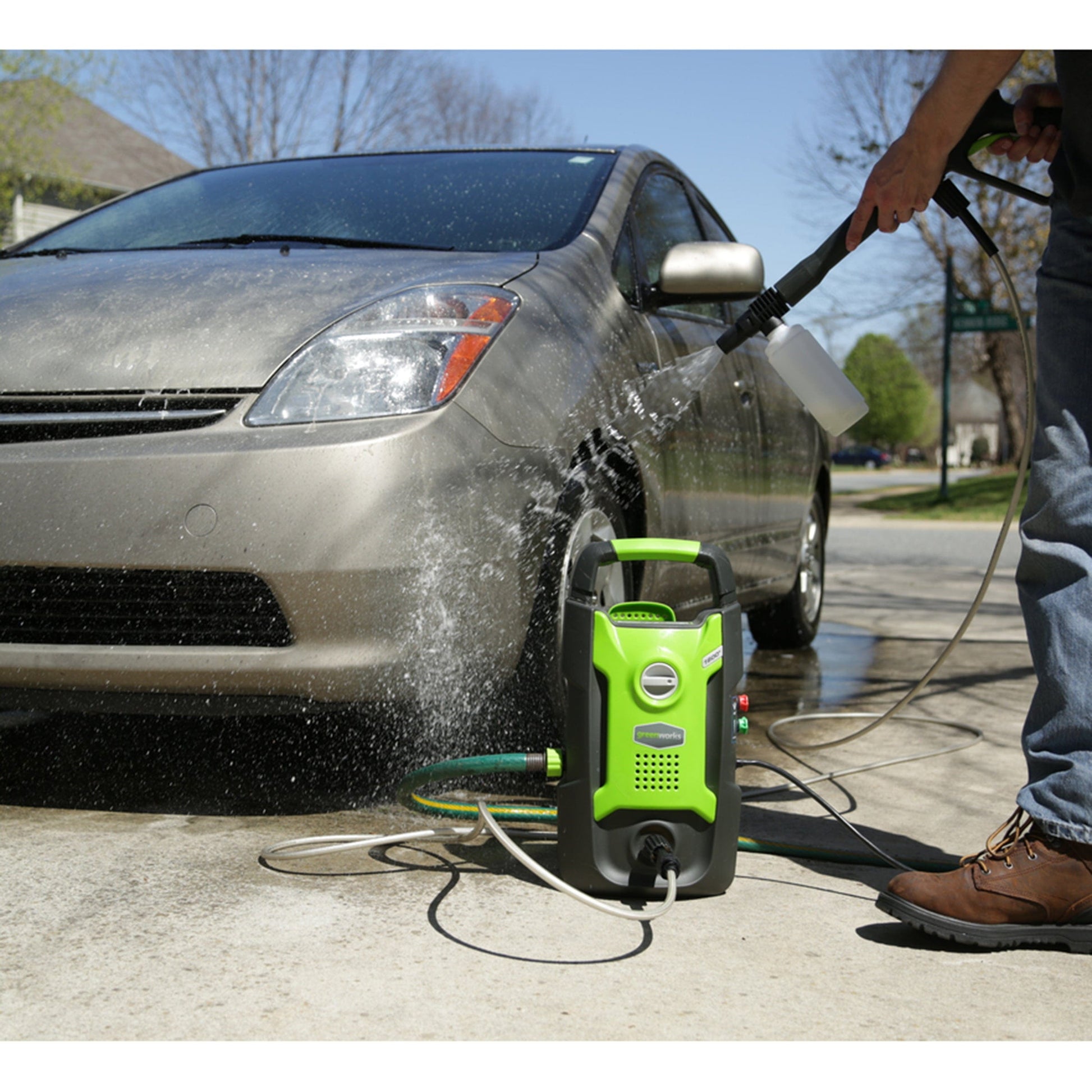 1600 PSI Vertical Pressure Washer alt 0