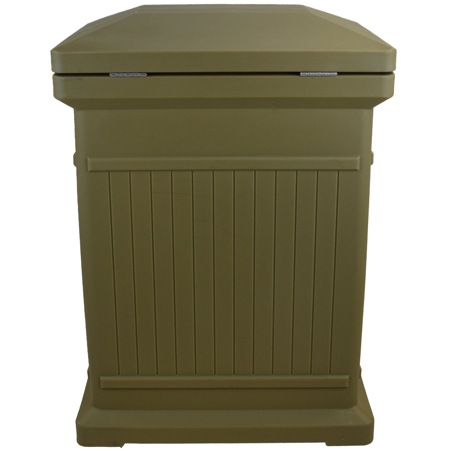 ParcelWirx Premium Vertical Lockable Package Delivery Box with Hinged Lid Oak alt 0