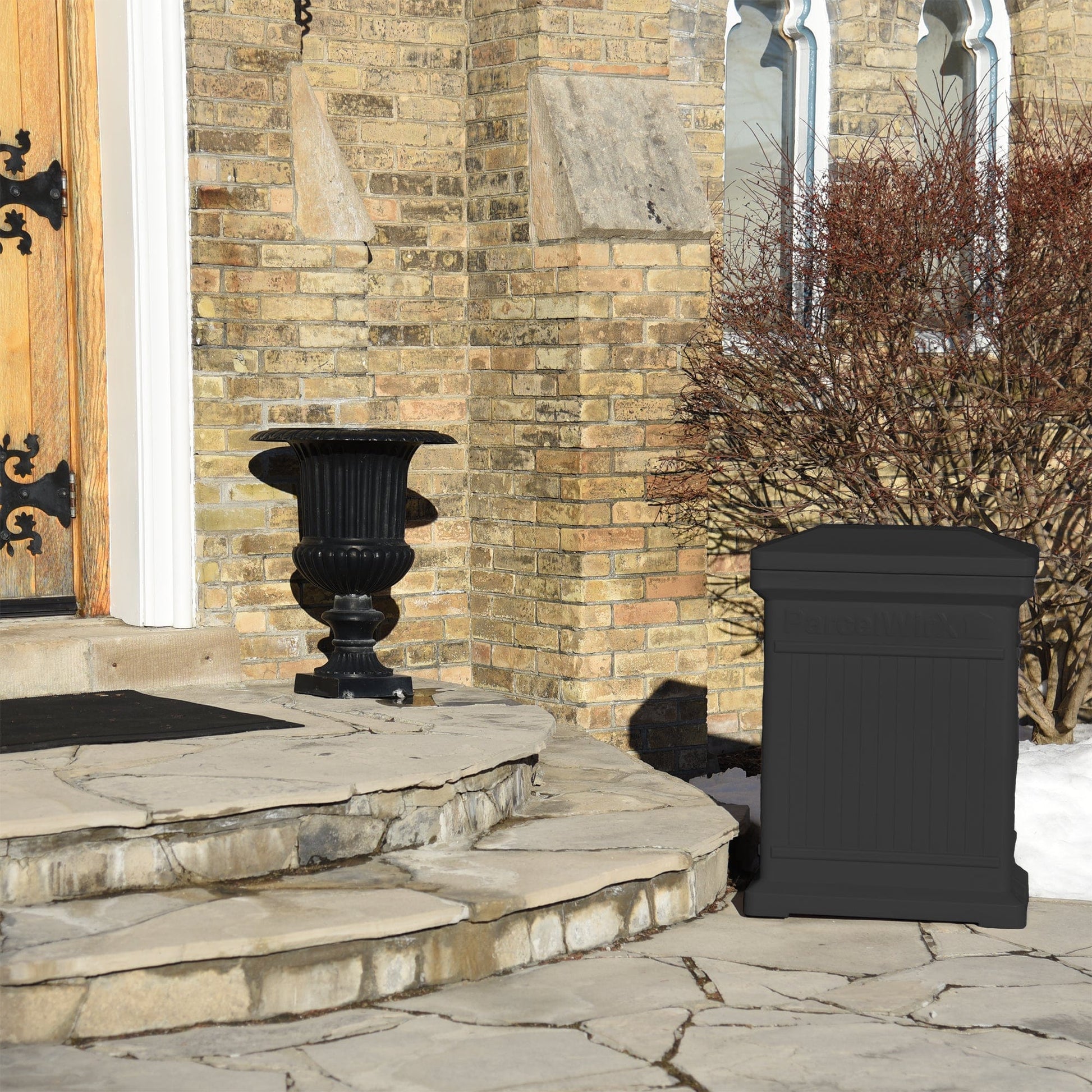 ParcelWirx Vertical Package Delivery Box with Lift Off Lid Graphite alt 0