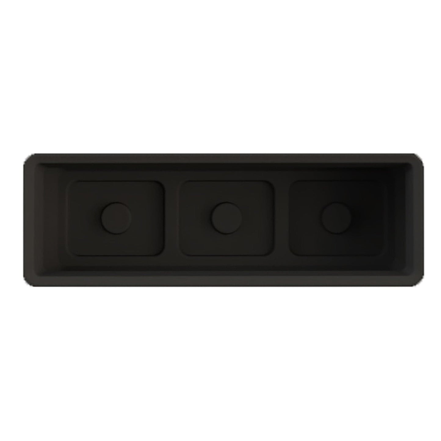 30" x 10" Rectangular Planter Black alt 0