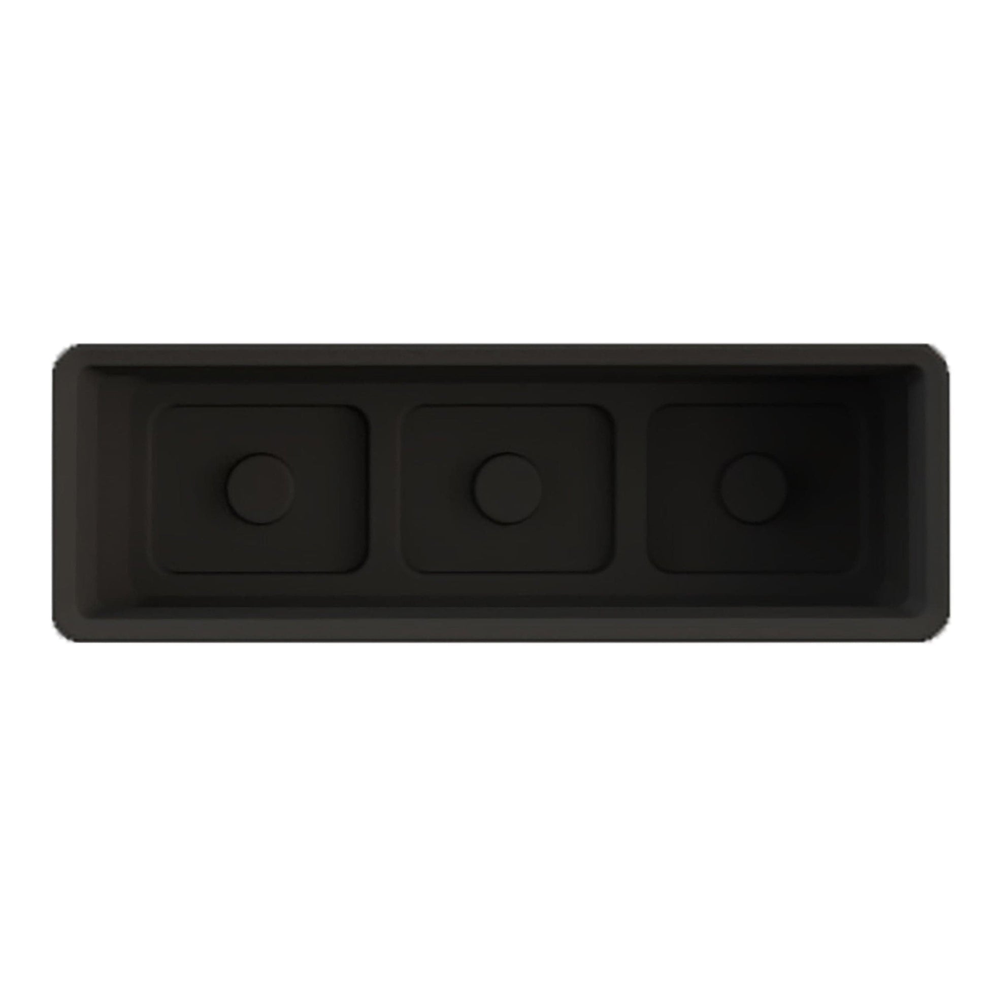 30" x 10" Rectangular Planter Black alt 0