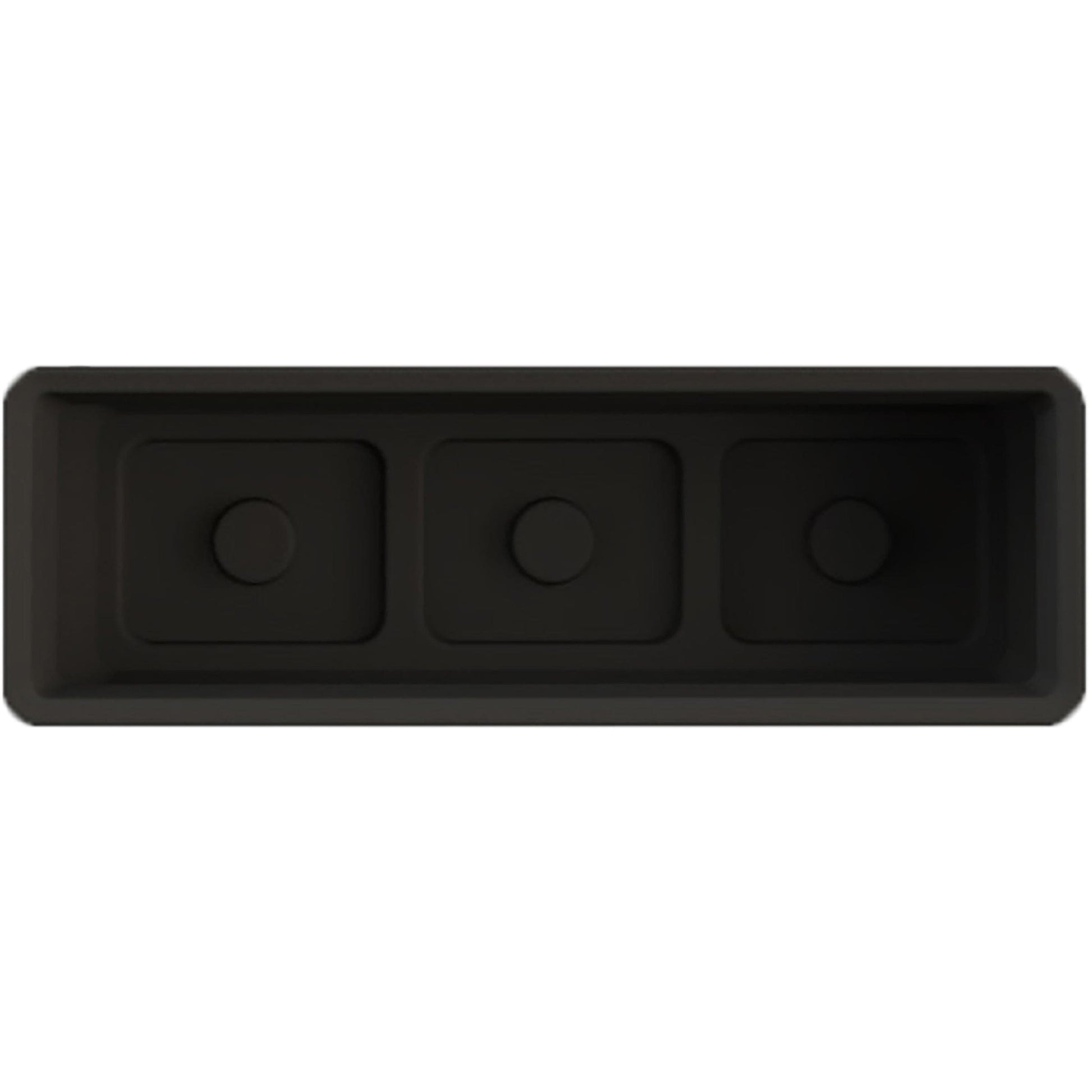 36" x 15" Rectangular Planter Black alt 0