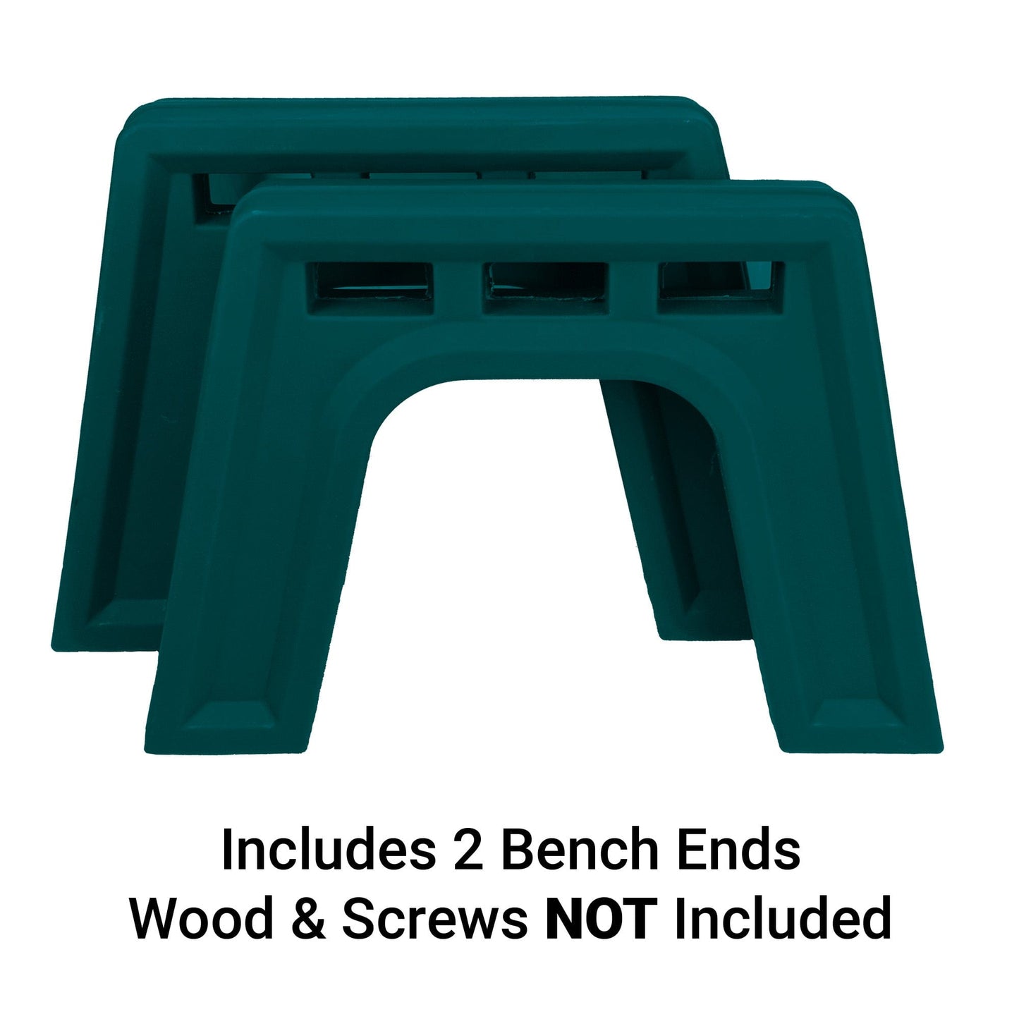Custom Length Lightweight Backless Bench Ends Kentucky Green alt 1