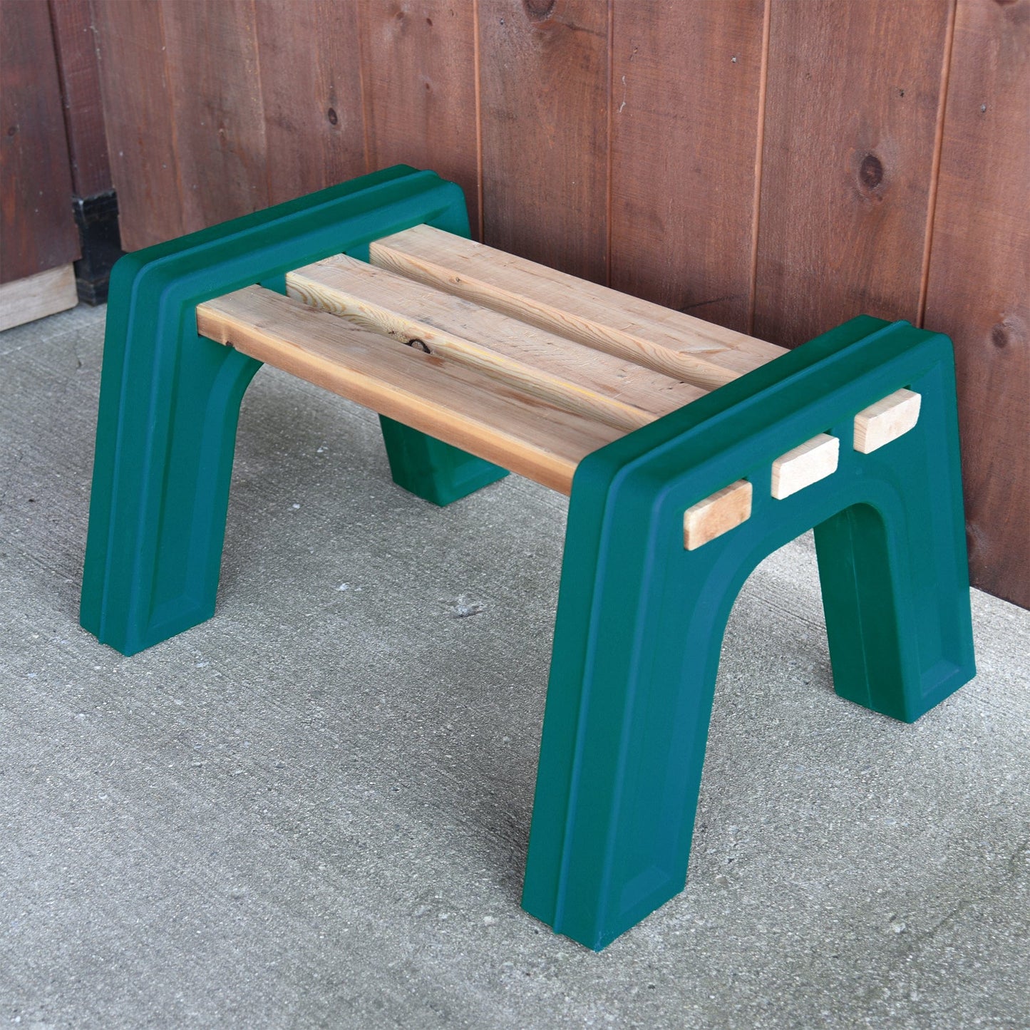 Custom Length Lightweight Backless Bench Ends Kentucky Green alt 3