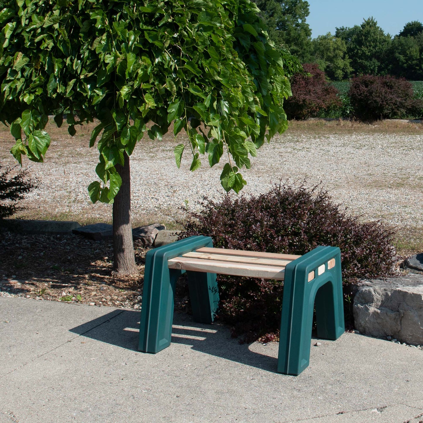 Custom Length Lightweight Backless Bench Ends Kentucky Green alt 5