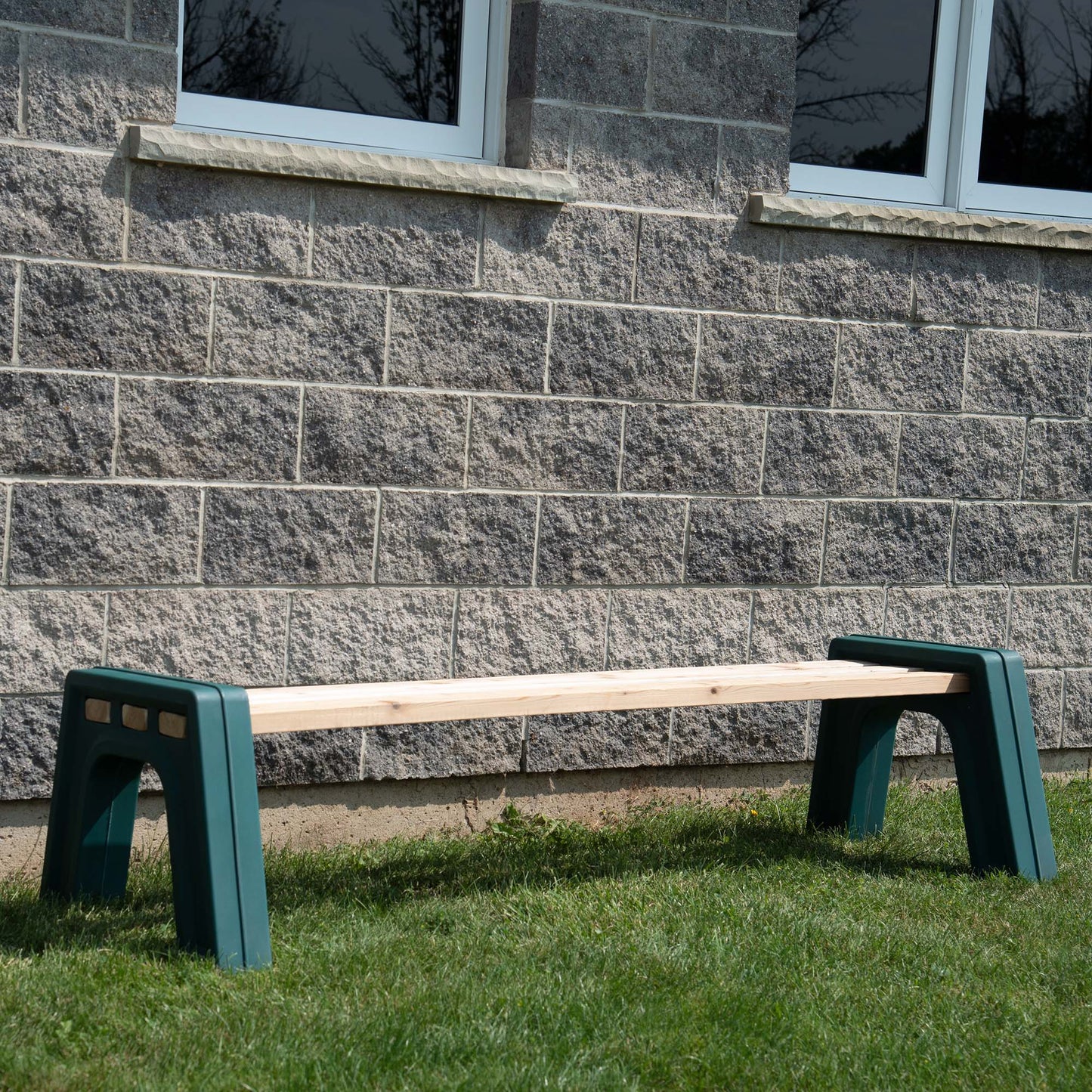Custom Length Lightweight Backless Bench Ends Kentucky Green alt 6
