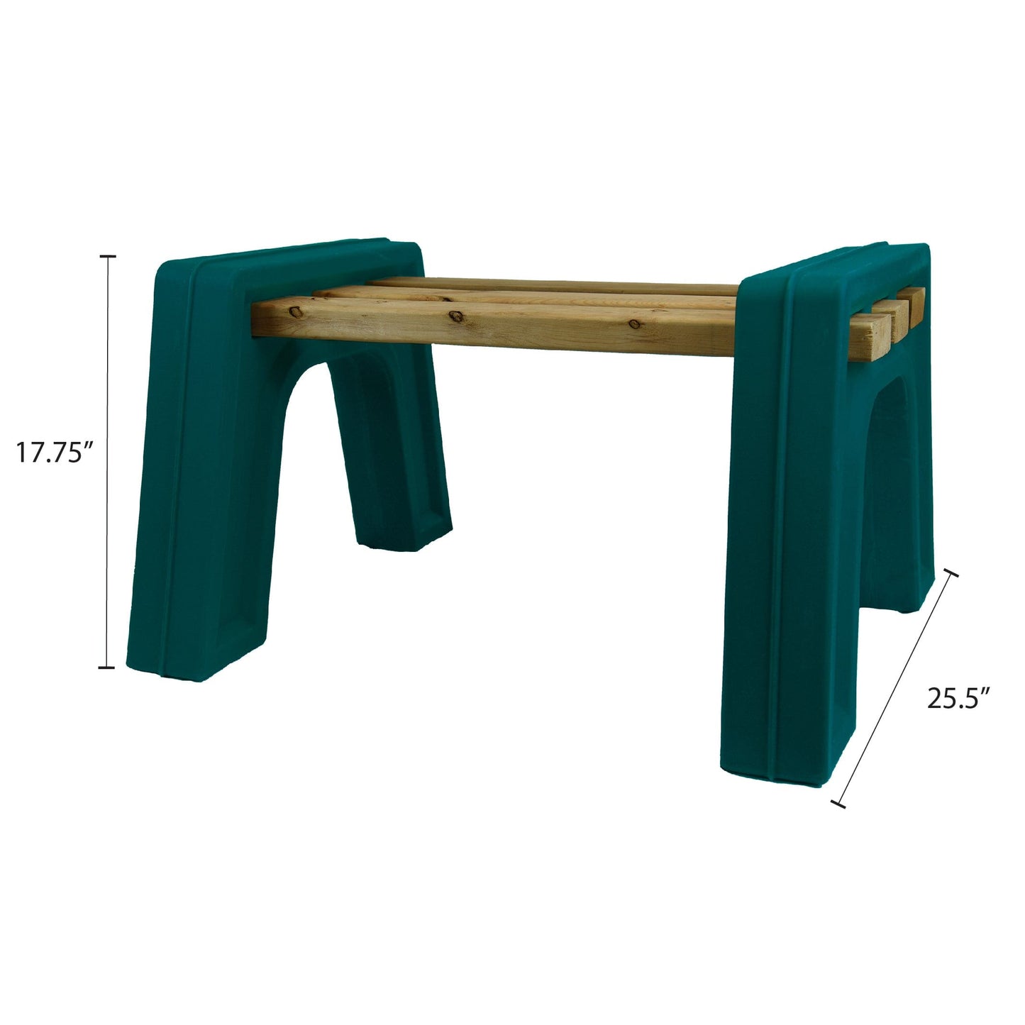 Custom Length Lightweight Backless Bench Ends Kentucky Green alt 7