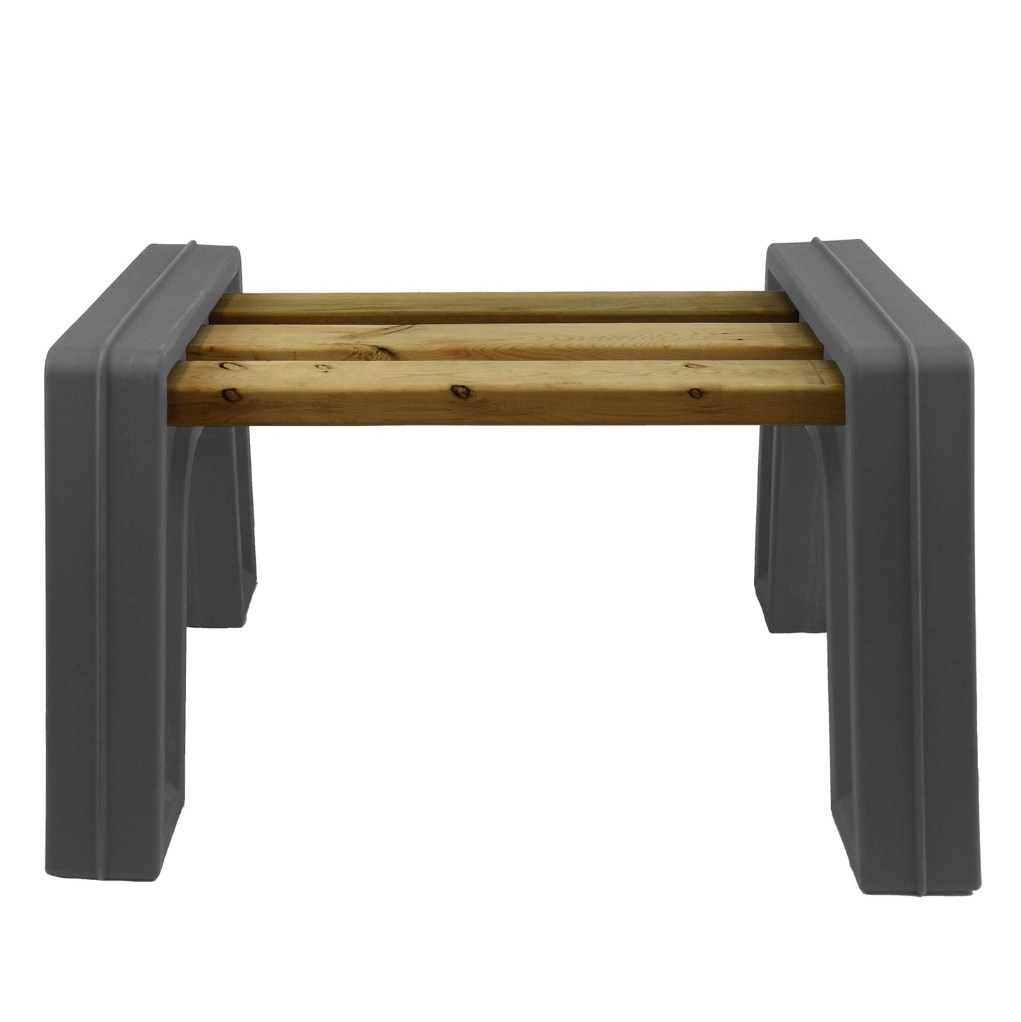 Custom Length Lightweight Backless Bench Ends Graphite alt 2
