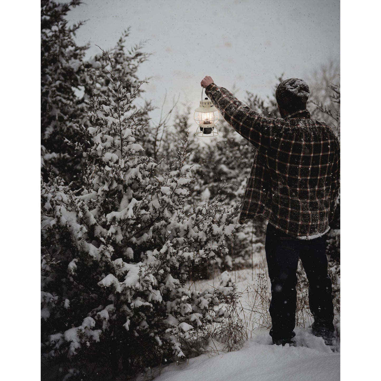 Railroad Lantern Vintage White alt 0